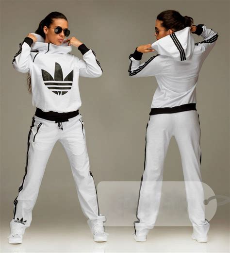 white adidas tracksuit women's.